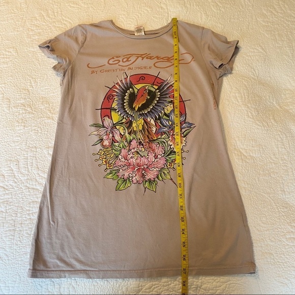 Ed Hardy by Christian Audigier Graphic Bird and Flower Tee T Shirt - Medium - Picture 11 of 13